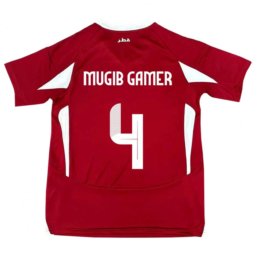 Danxen Barn Qatar Abdalla Mugib Gamer #4 Röd Hemmatröja Matchtröjor 24-26 Tröjor T-Tröja