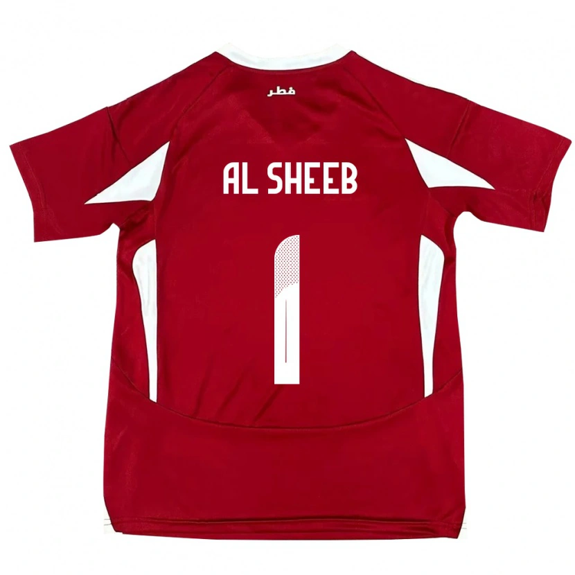 Danxen Barn Qatar Saad Al Sheeb #1 Röd Hemmatröja Matchtröjor 24-26 Tröjor T-Tröja