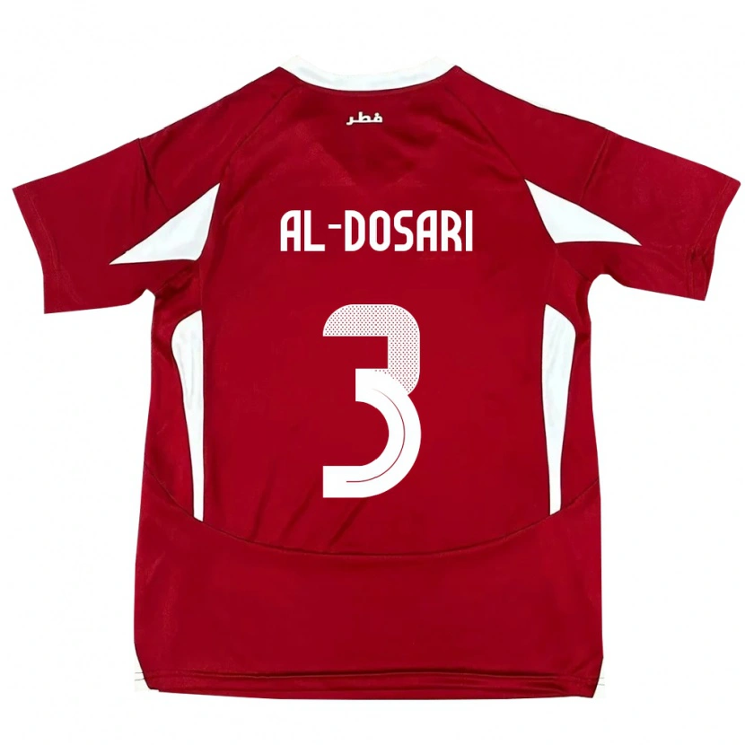 Danxen Barn Qatar Dana Al Dosari #3 Röd Hemmatröja Matchtröjor 24-26 Tröjor T-Tröja