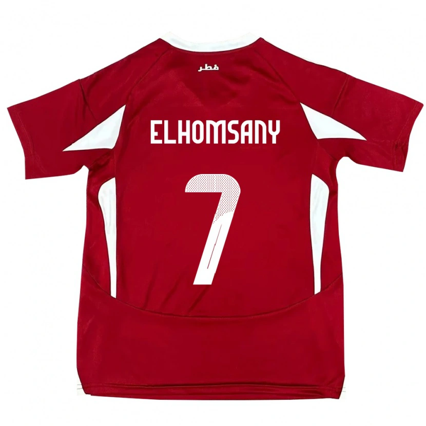 Danxen Barn Qatar Yasmeen Elhomsany #7 Röd Hemmatröja Matchtröjor 24-26 Tröjor T-Tröja