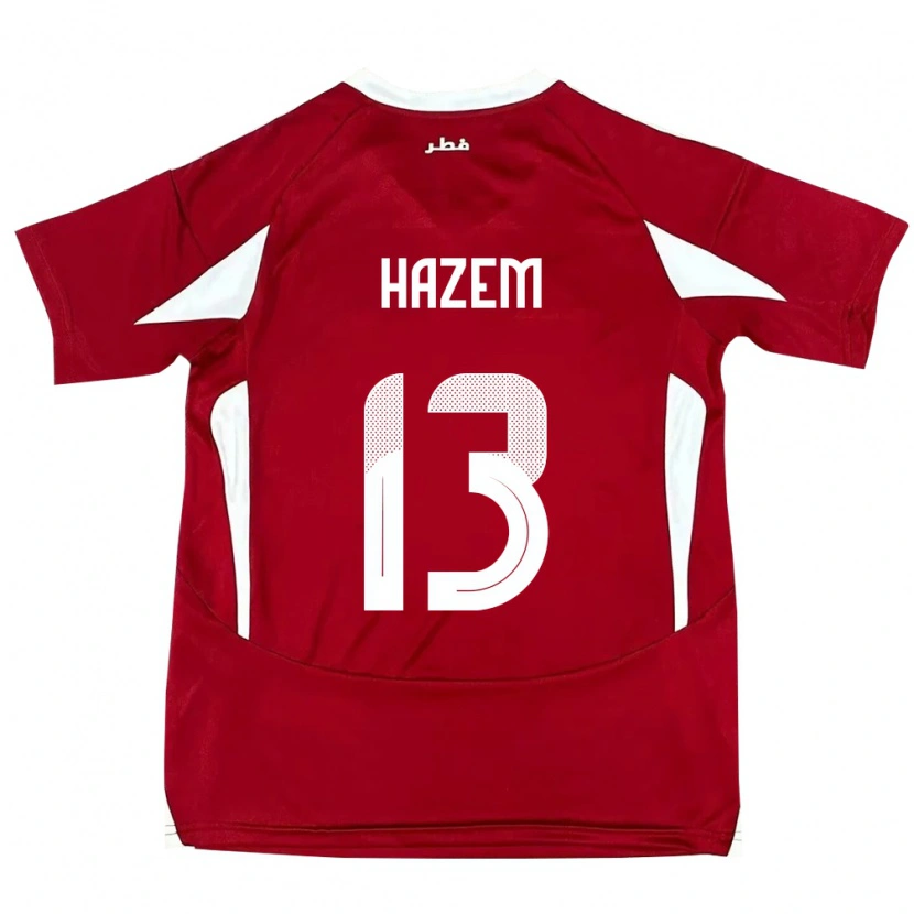 Danxen Barn Qatar Hazem Shehata #13 Röd Hemmatröja Matchtröjor 24-26 Tröjor T-Tröja