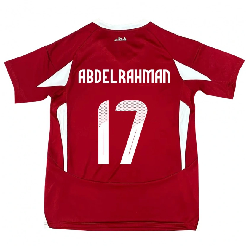 Danxen Barn Qatar Abdelrahman Fahmi Moustafa #17 Röd Hemmatröja Matchtröjor 24-26 Tröjor T-Tröja