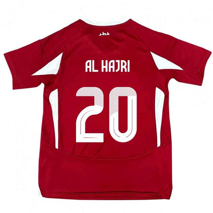 Danxen Barn Qatar Salem Al Hajri #20 Röd Hemmatröja Matchtröjor 24-26 Tröjor T-Tröja