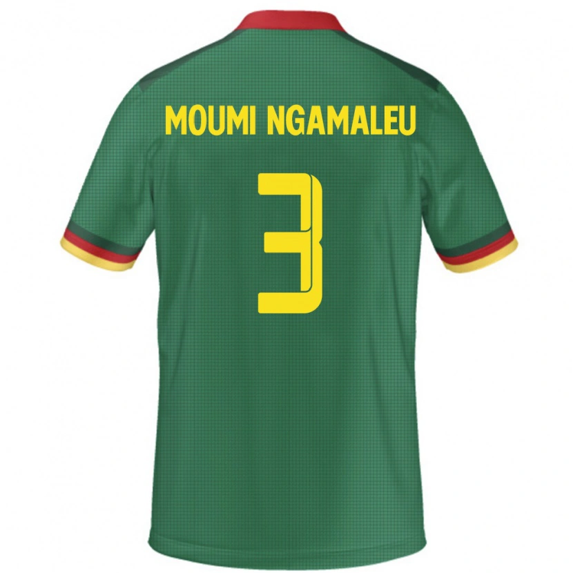 Danxen Barn Kamerun Nicolas Moumi Ngamaleu #3 Grön Hemmatröja Matchtröjor 24-26 Tröjor T-Tröja