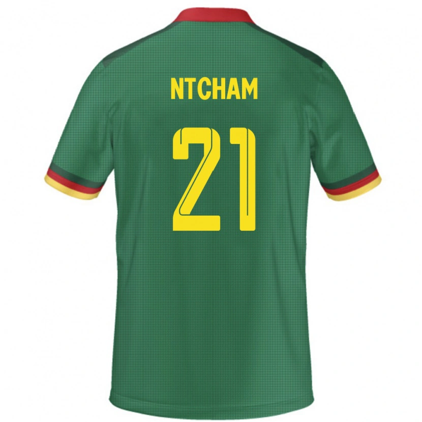 Danxen Barn Kamerun Olivier Ntcham #21 Grön Hemmatröja Matchtröjor 24-26 Tröjor T-Tröja