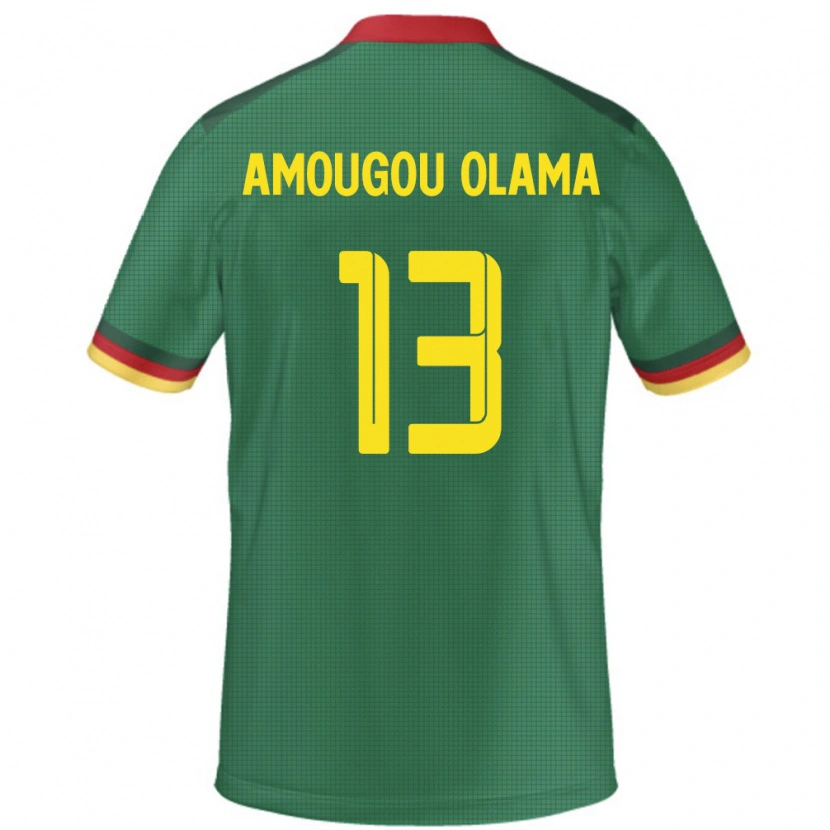 Danxen Barn Kamerun Maurel Amougou Olama #13 Grön Hemmatröja Matchtröjor 24-26 Tröjor T-Tröja