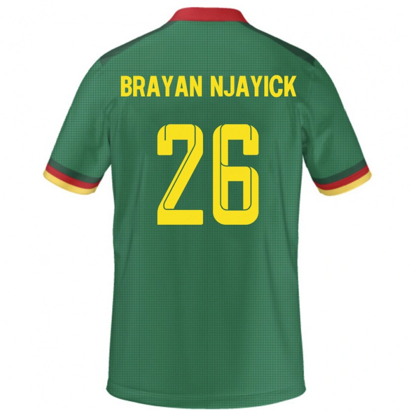 Danxen Barn Kamerun Fils Brayan Njayick #26 Grön Hemmatröja Matchtröjor 24-26 Tröjor T-Tröja