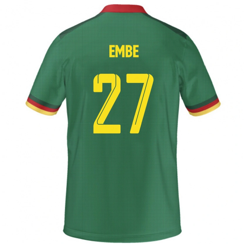 Danxen Barn Kamerun Eric Embe #27 Grön Hemmatröja Matchtröjor 24-26 Tröjor T-Tröja