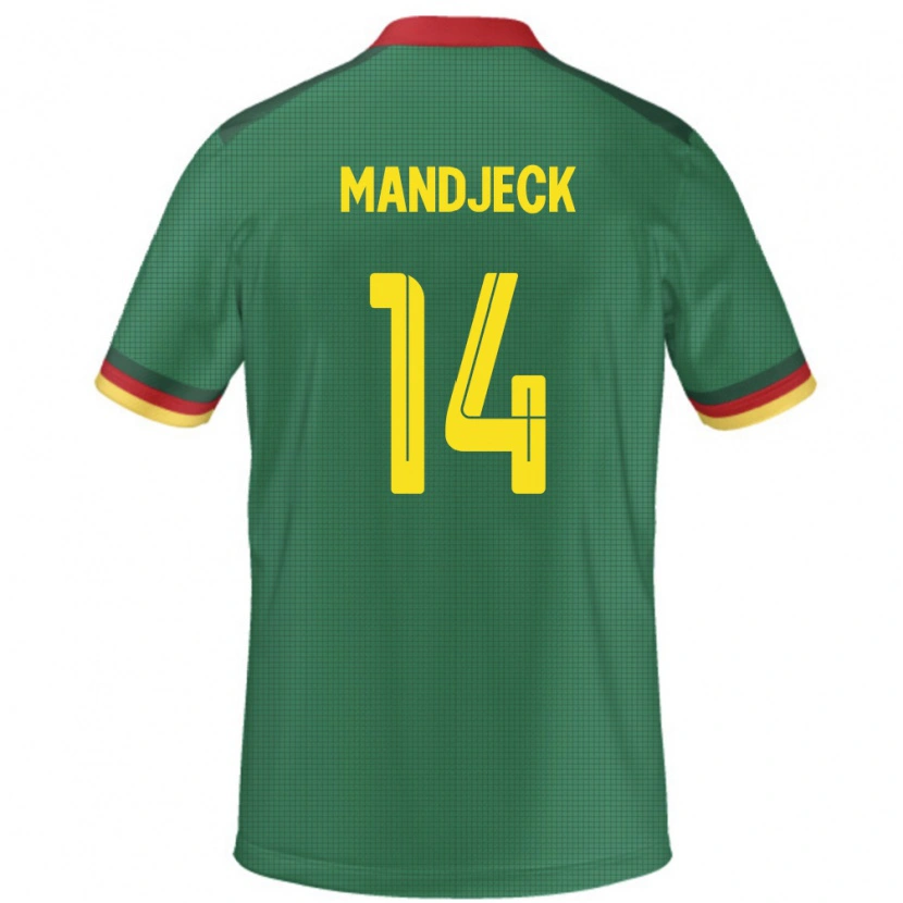 Danxen Barn Kamerun Georges Mandjeck #14 Grön Hemmatröja Matchtröjor 24-26 Tröjor T-Tröja