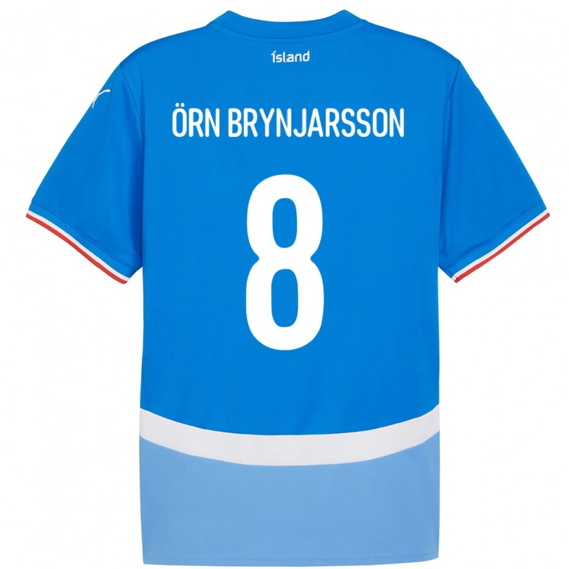 Danxen Barn Island Bjarki Örn Brynjarsson #8 Blå Hemmatröja Matchtröjor 24-26 Tröjor T-Tröja