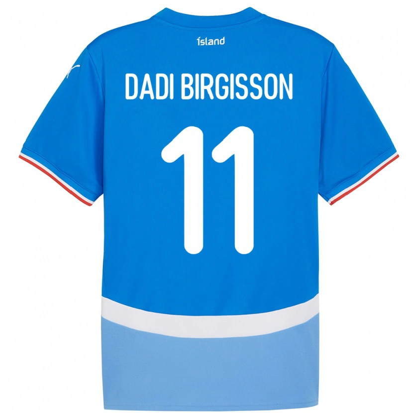 Danxen Barn Island Adolf Dadi Birgisson #11 Blå Hemmatröja Matchtröjor 24-26 Tröjor T-Tröja