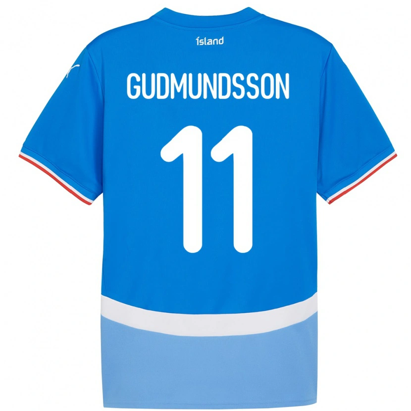 Danxen Barn Island Galdur Gudmundsson #11 Blå Hemmatröja Matchtröjor 24-26 Tröjor T-Tröja