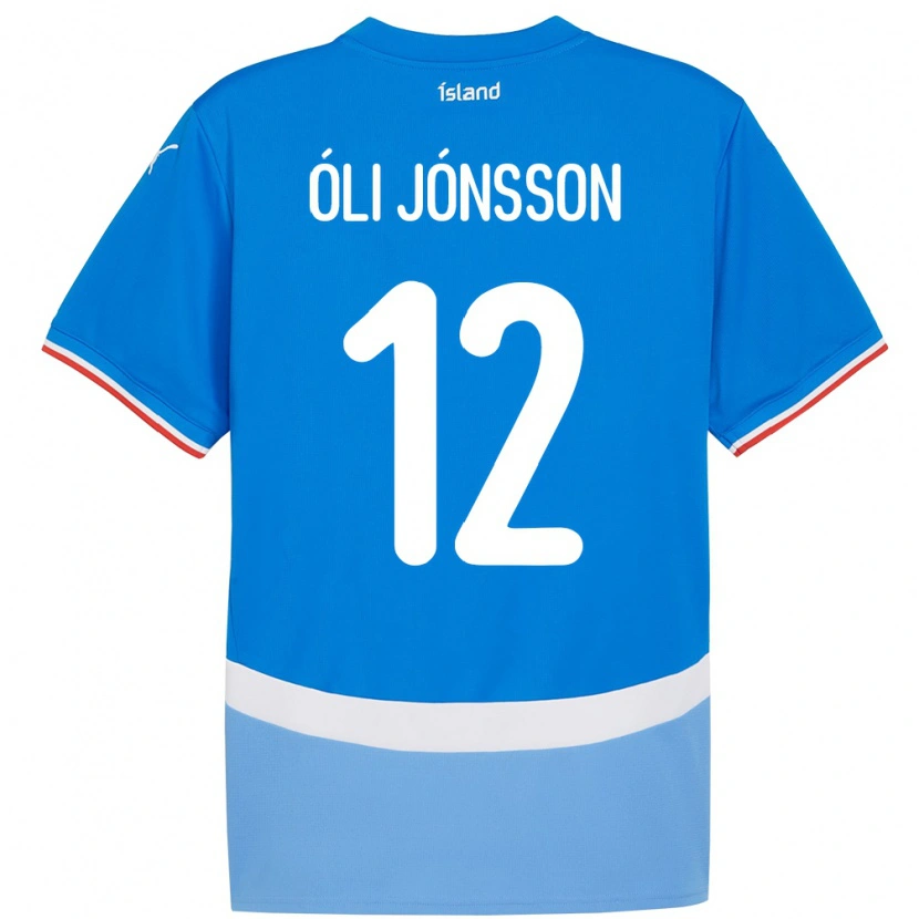 Danxen Barn Island Haukur Óli Jónsson #12 Blå Hemmatröja Matchtröjor 24-26 Tröjor T-Tröja