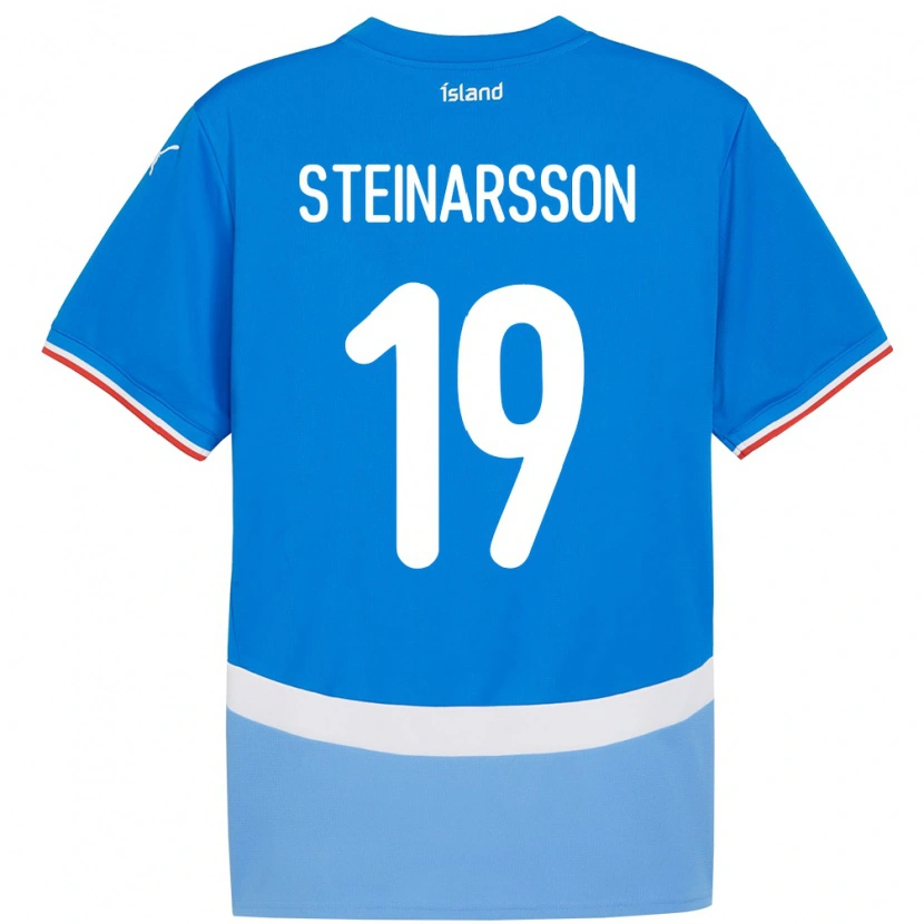 Danxen Barn Island Ásgeir Steinn Steinarsson #19 Blå Hemmatröja Matchtröjor 24-26 Tröjor T-Tröja