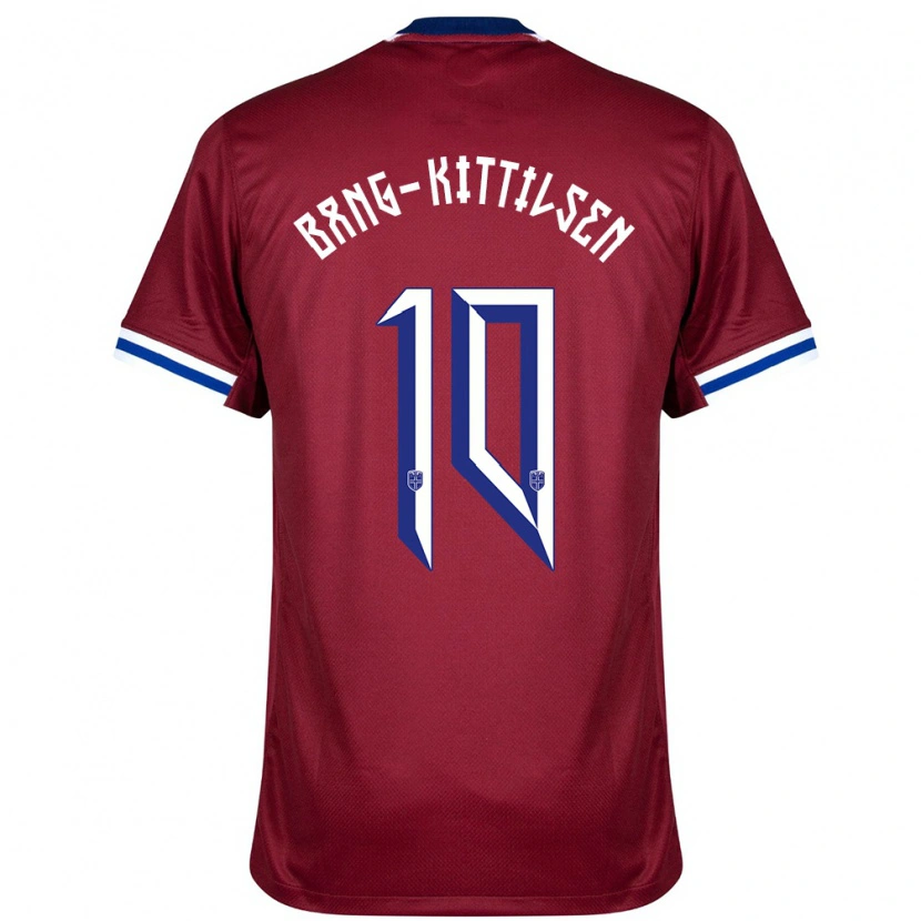 Danxen Barn Norge Bork Bang-Kittilsen #10 Röd Blå Vit Hemmatröja Matchtröjor 24-26 Tröjor T-Tröja