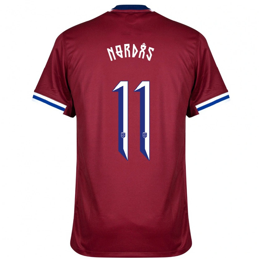 Danxen Barn Norge Lasse Nordås #11 Röd Blå Vit Hemmatröja Matchtröjor 24-26 Tröjor T-Tröja