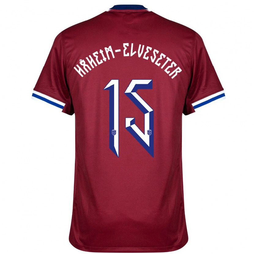 Danxen Barn Norge Martin Håheim-Elveseter #15 Röd Blå Vit Hemmatröja Matchtröjor 24-26 Tröjor T-Tröja