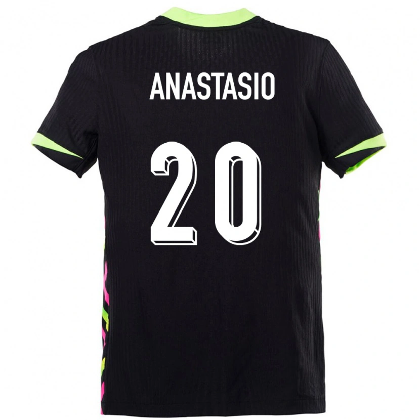 Danxen Barn Australien Max Anastasio #20 Mörkblå Bortatröja Matchtröjor 24-26 Tröjor T-Tröja