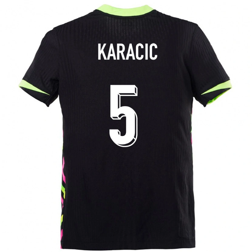 Danxen Barn Australien Fran Karacic #5 Mörkblå Bortatröja Matchtröjor 24-26 Tröjor T-Tröja