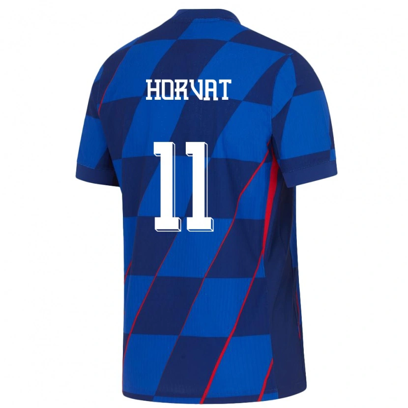 Danxen Barn Kroatien Patrik Horvat #11 Blå Bortatröja Matchtröjor 24-26 Tröjor T-Tröja
