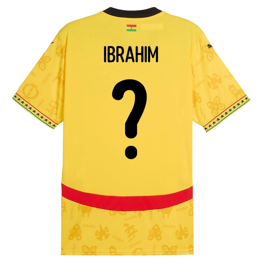 Danxen Barn Ghana Zubairu Ibrahim #0 Gul Bortatröja Matchtröjor 24-26 Tröjor T-Tröja