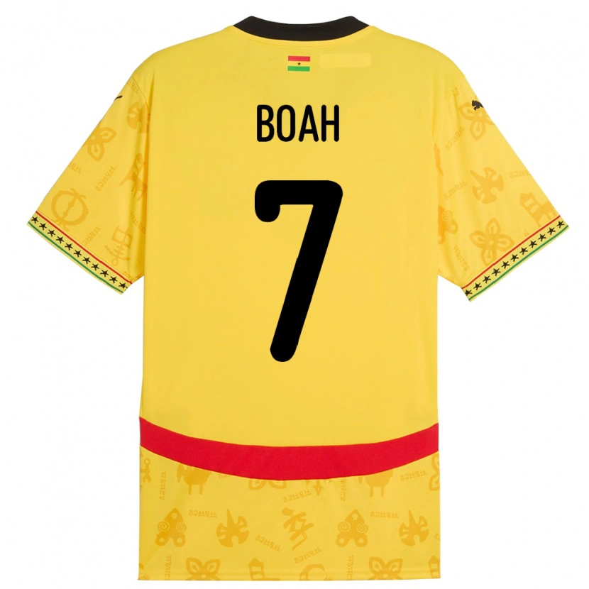 Danxen Barn Ghana Collins Boah #7 Gul Bortatröja Matchtröjor 24-26 Tröjor T-Tröja