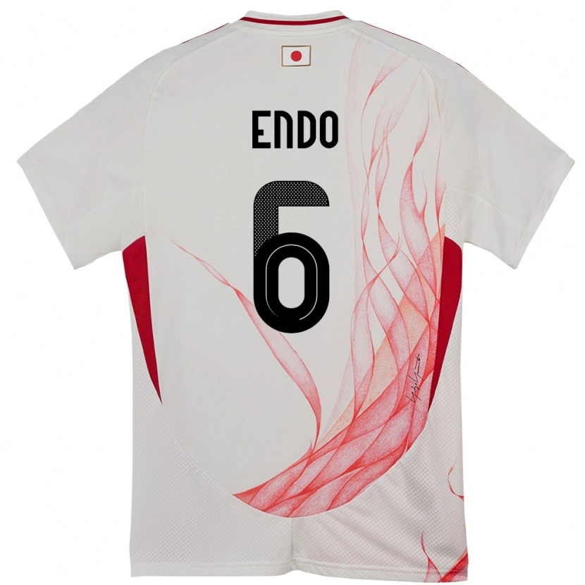 Danxen Barn Japan Wataru Endo #6 Vit Bortatröja Matchtröjor 24-26 Tröjor T-Tröja