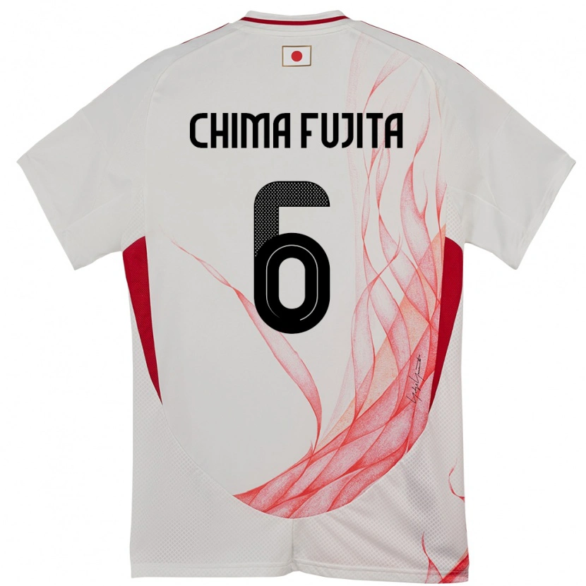 Danxen Barn Japan Joel Chima Fujita #6 Vit Bortatröja Matchtröjor 24-26 Tröjor T-Tröja