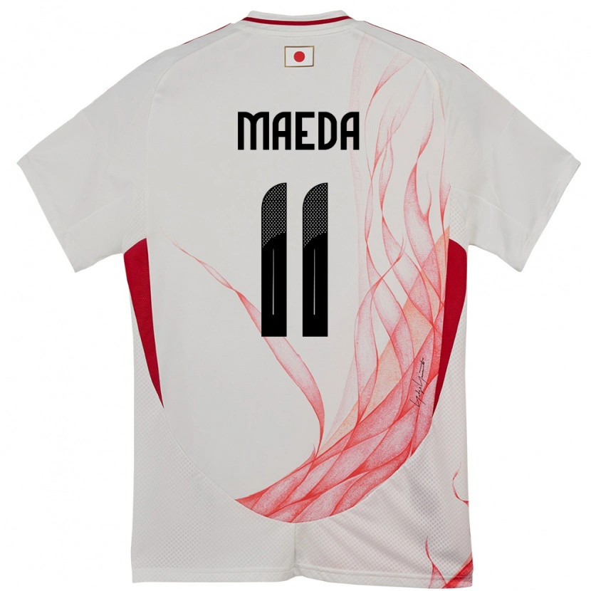 Danxen Barn Japan Daizen Maeda #11 Vit Bortatröja Matchtröjor 24-26 Tröjor T-Tröja