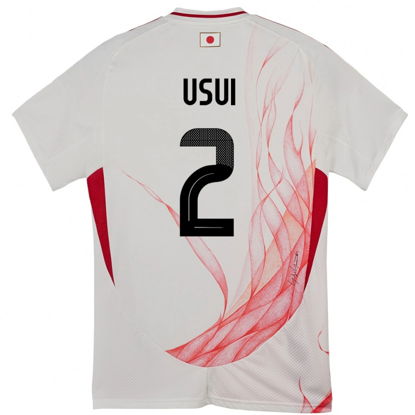 Danxen Barn Japan Tsubasa Usui #2 Vit Bortatröja Matchtröjor 24-26 Tröjor T-Tröja