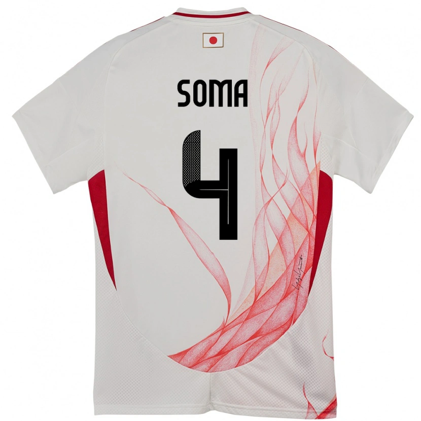 Danxen Barn Japan Rikuto Soma #4 Vit Bortatröja Matchtröjor 24-26 Tröjor T-Tröja