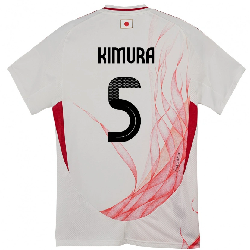Danxen Barn Japan Seiji Kimura #5 Vit Bortatröja Matchtröjor 24-26 Tröjor T-Tröja