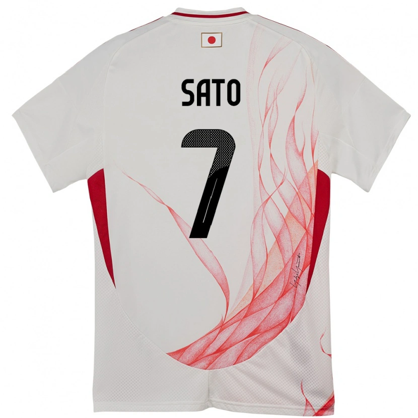 Danxen Barn Japan Ryunosuke Sato #7 Vit Bortatröja Matchtröjor 24-26 Tröjor T-Tröja