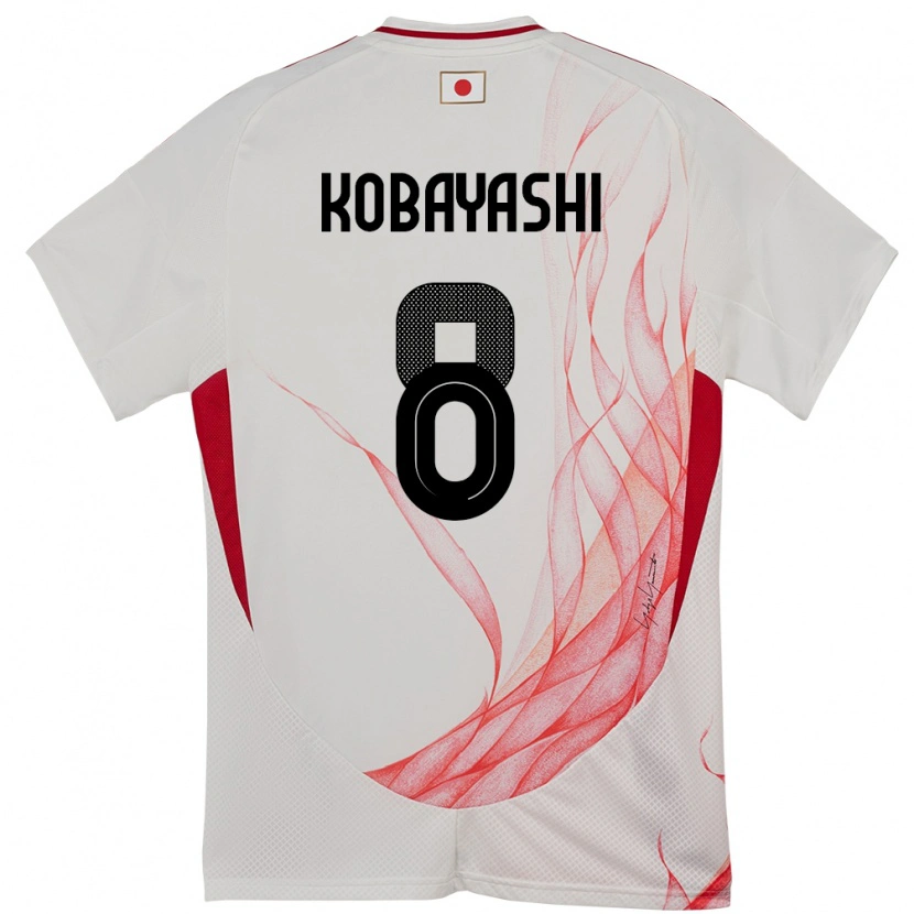 Danxen Barn Japan Shimon Kobayashi #8 Vit Bortatröja Matchtröjor 24-26 Tröjor T-Tröja