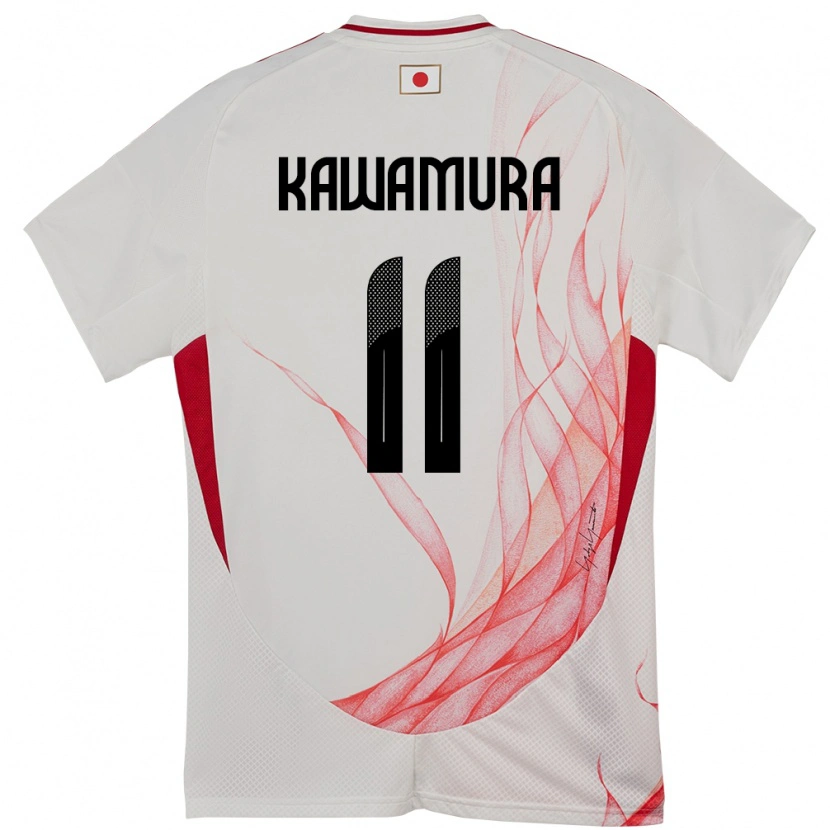 Danxen Barn Japan Gakuto Kawamura #11 Vit Bortatröja Matchtröjor 24-26 Tröjor T-Tröja