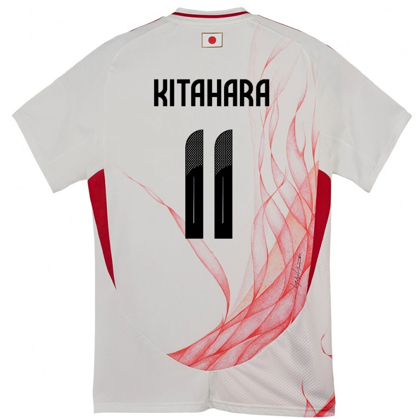 Danxen Barn Japan Maki Kitahara #11 Vit Bortatröja Matchtröjor 24-26 Tröjor T-Tröja