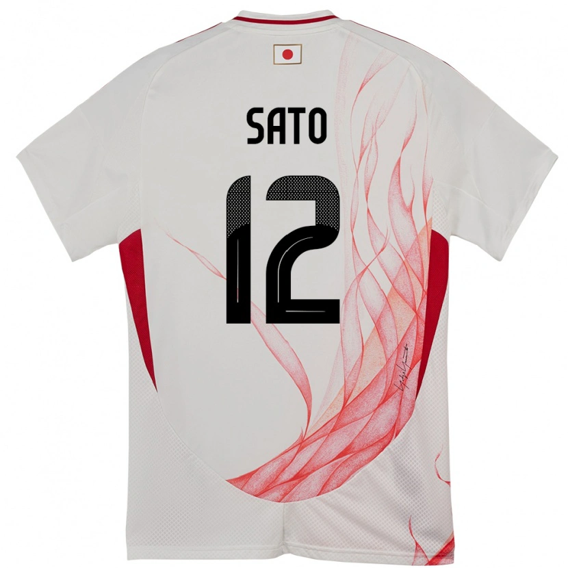 Danxen Barn Japan Rikuto Sato #12 Vit Bortatröja Matchtröjor 24-26 Tröjor T-Tröja