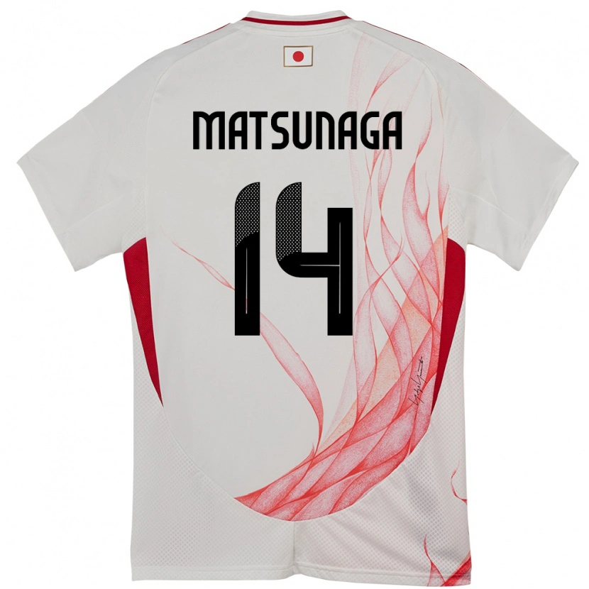 Danxen Barn Japan Kaito Matsunaga #14 Vit Bortatröja Matchtröjor 24-26 Tröjor T-Tröja