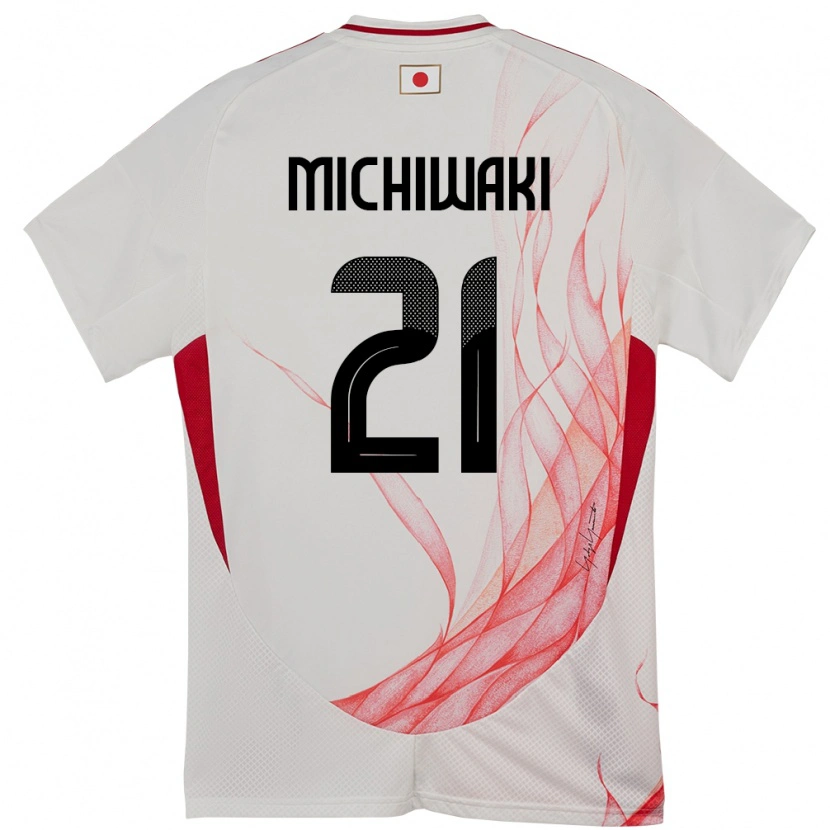 Danxen Barn Japan Yutaka Michiwaki #21 Vit Bortatröja Matchtröjor 24-26 Tröjor T-Tröja