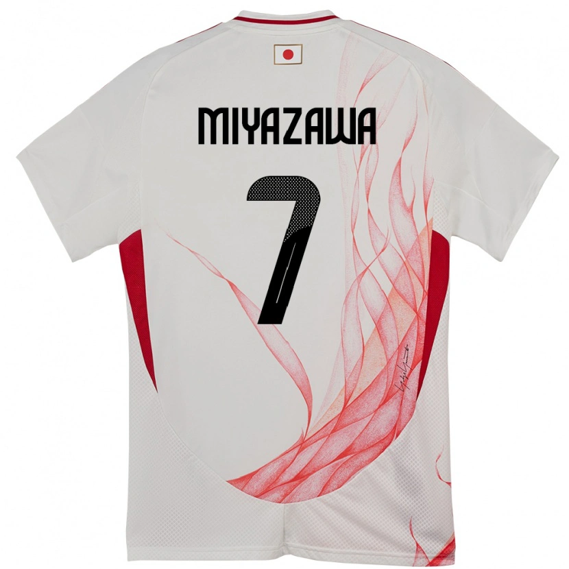 Danxen Barn Japan Hinata Miyazawa #7 Vit Bortatröja Matchtröjor 24-26 Tröjor T-Tröja