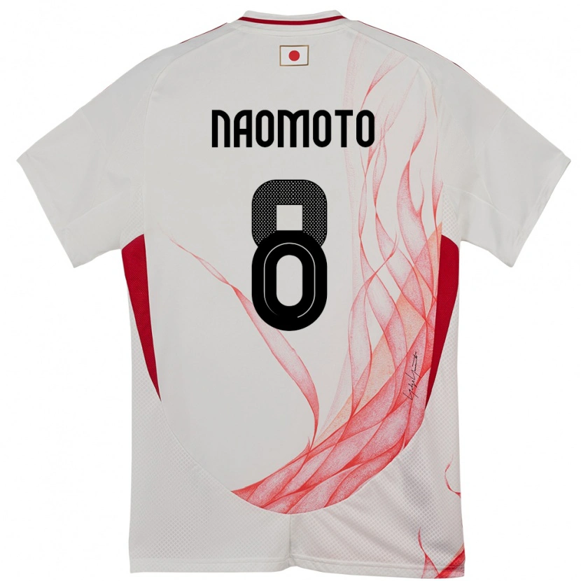 Danxen Barn Japan Hikaru Naomoto #8 Vit Bortatröja Matchtröjor 24-26 Tröjor T-Tröja