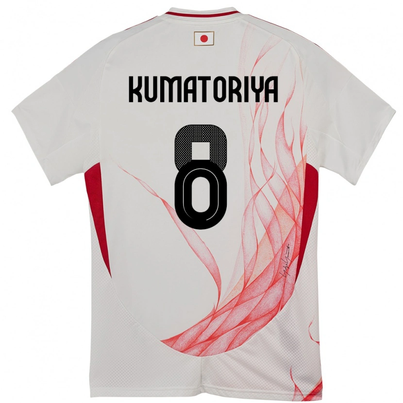 Danxen Barn Japan Issei Kumatoriya #8 Vit Bortatröja Matchtröjor 24-26 Tröjor T-Tröja