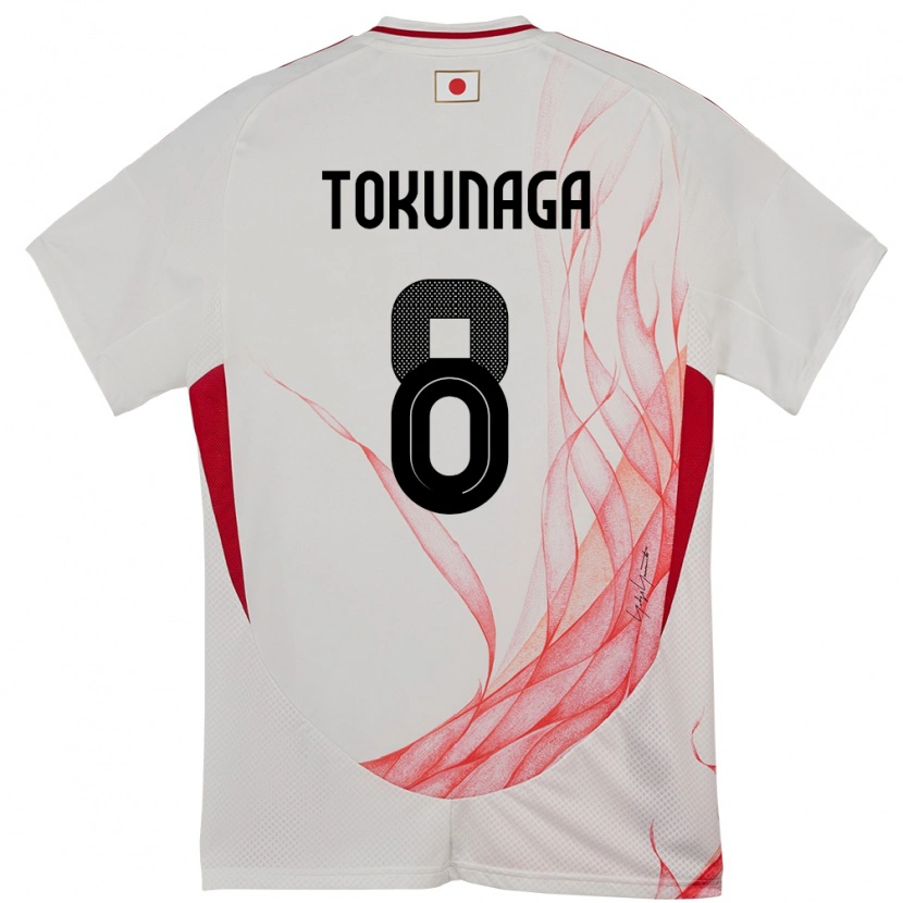 Danxen Barn Japan Ryo Tokunaga #8 Vit Bortatröja Matchtröjor 24-26 Tröjor T-Tröja