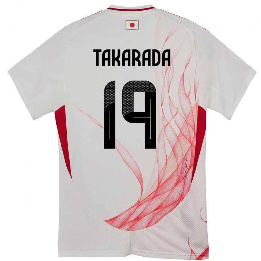 Danxen Barn Japan Saori Takarada #19 Vit Bortatröja Matchtröjor 24-26 Tröjor T-Tröja