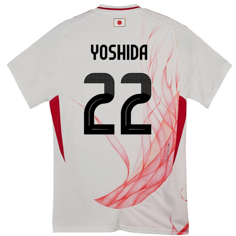 Danxen Barn Japan Maya Yoshida #22 Vit Bortatröja Matchtröjor 24-26 Tröjor T-Tröja