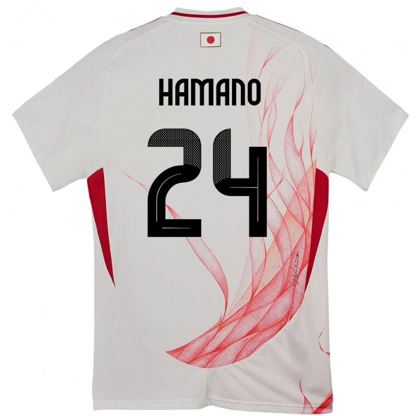 Danxen Barn Japan Maika Hamano #24 Vit Bortatröja Matchtröjor 24-26 Tröjor T-Tröja