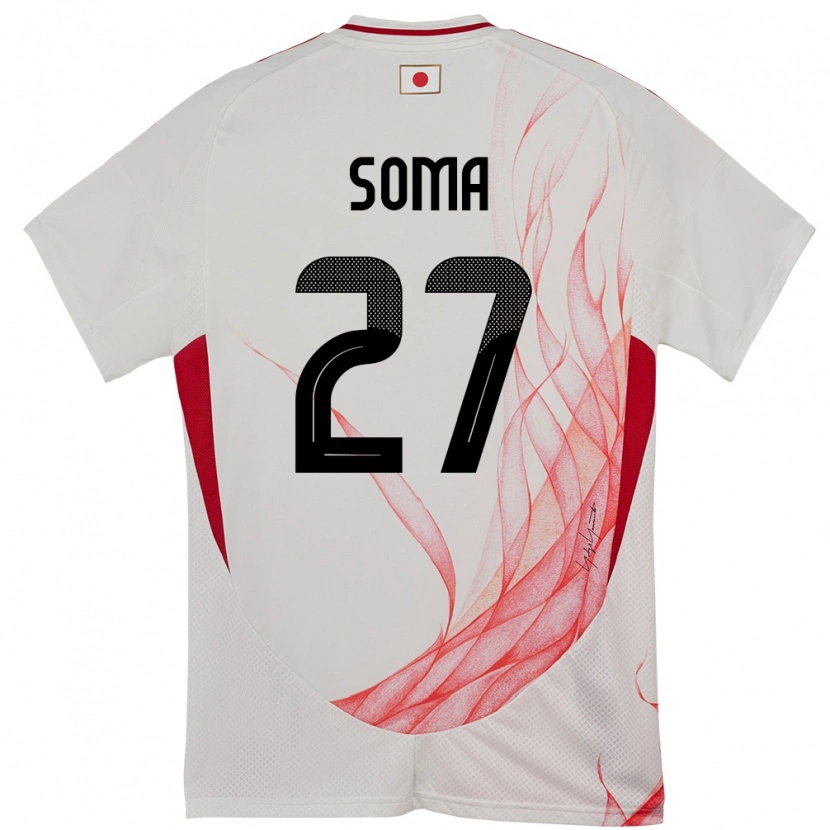 Danxen Barn Japan Yuki Soma #27 Vit Bortatröja Matchtröjor 24-26 Tröjor T-Tröja