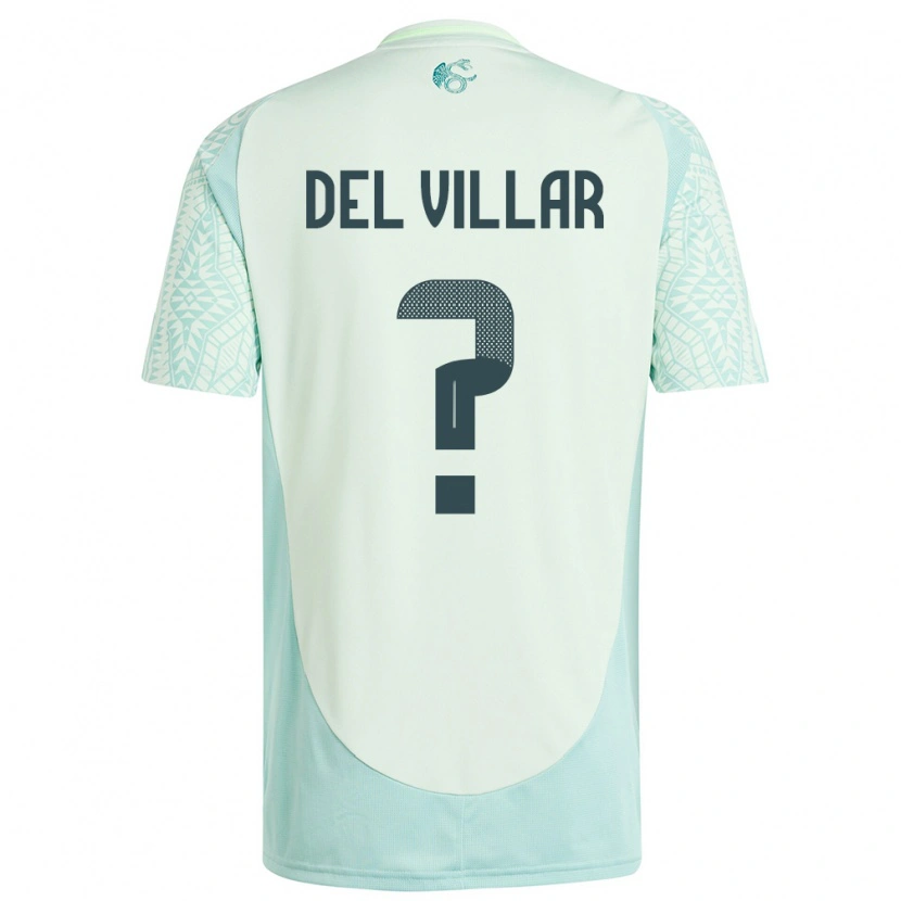 Danxen Barn Mexiko Everardo Del Villar #0 Linne Grön Bortatröja Matchtröjor 24-26 Tröjor T-Tröja