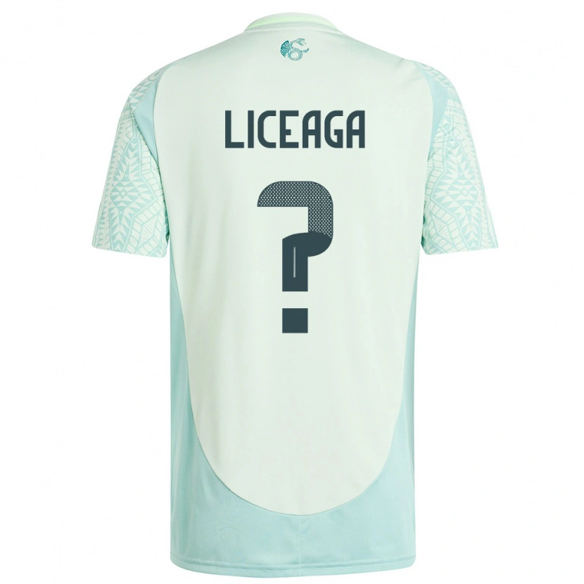 Danxen Barn Mexiko Sebastián Liceaga #0 Linne Grön Bortatröja Matchtröjor 24-26 Tröjor T-Tröja