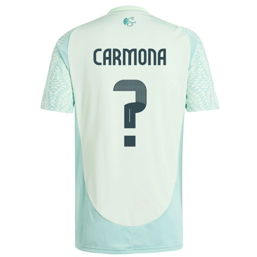Danxen Barn Mexiko Luis Carmona #0 Linne Grön Bortatröja Matchtröjor 24-26 Tröjor T-Tröja